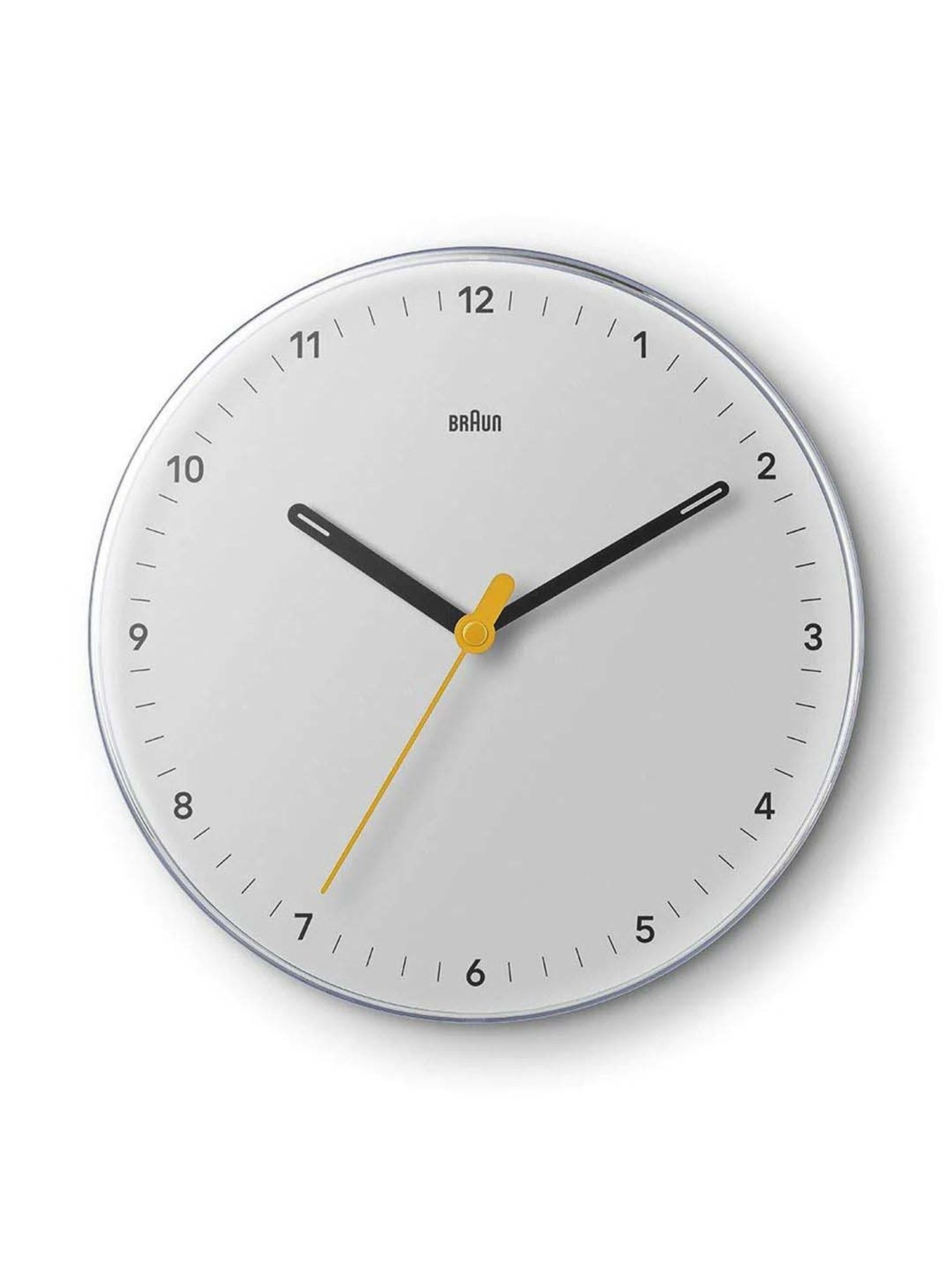 Braun White Classic Analog Wall Clock With Silent Sweeping Quartz Movement