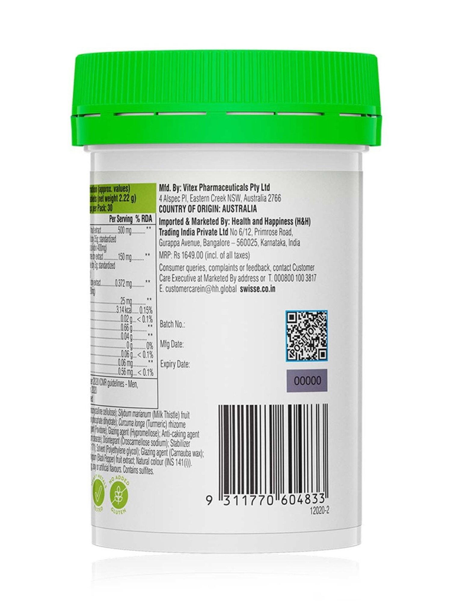 Swisse Ultiboost Liver Detox Supplement for Complete Liver Support - 60 Tablets