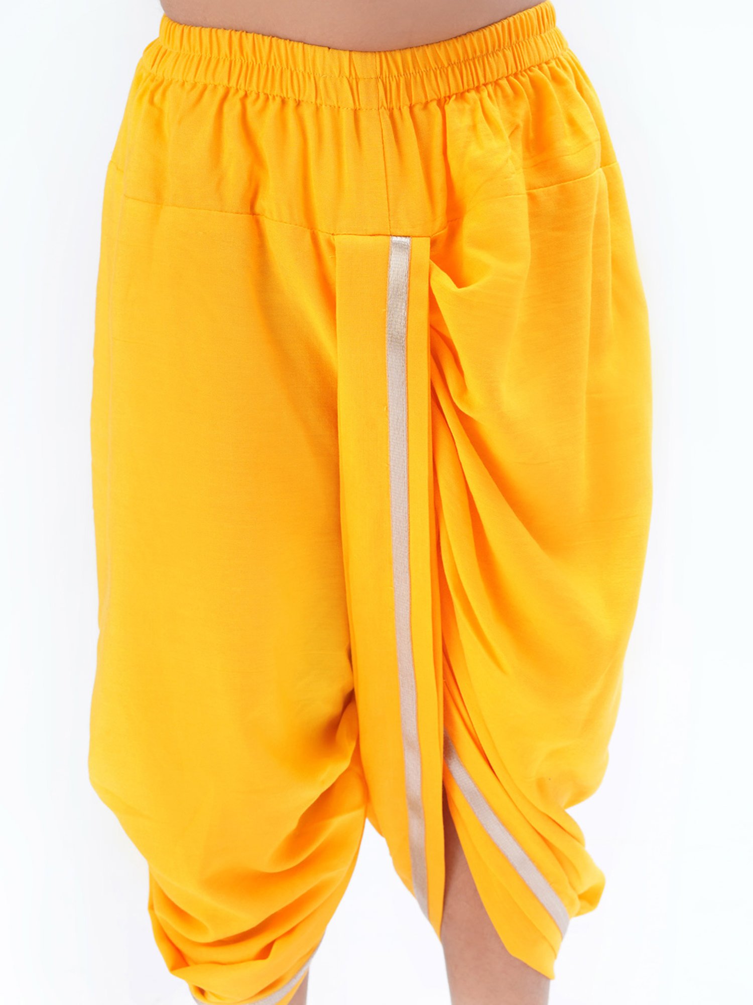 Lil Drama Kids Pink & Yellow Printed Full Sleeves Kurta with Dhoti