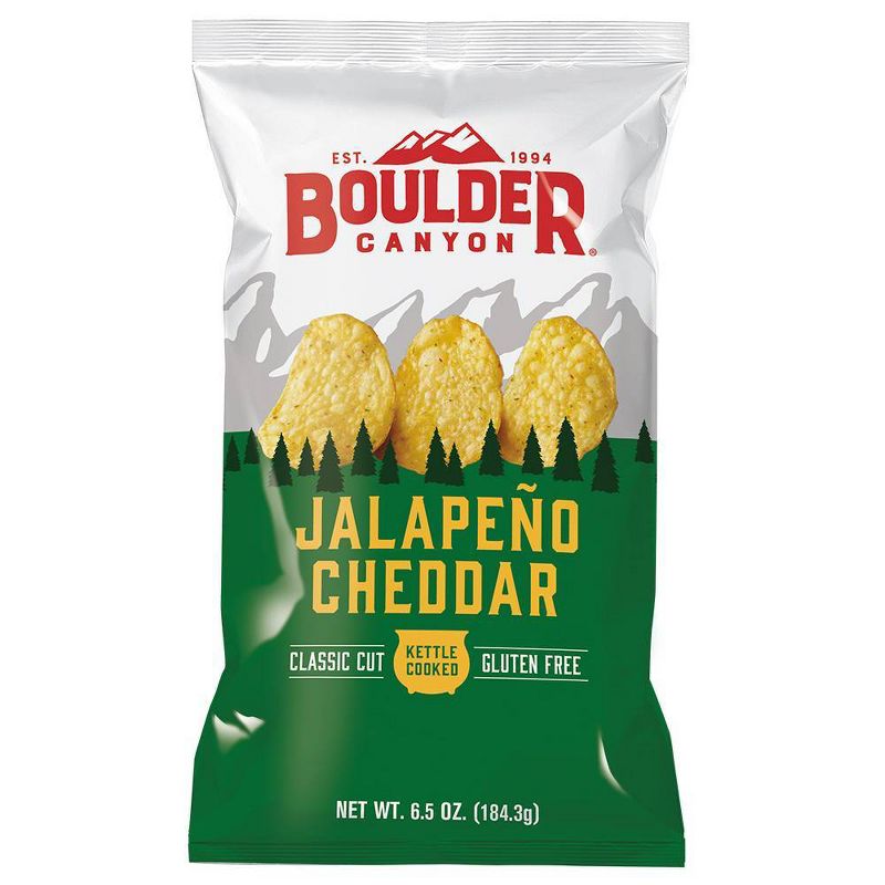 Boulder Canyon Kettle Cooked Jalapeño Cheddar Potato Chips - 6.5oz