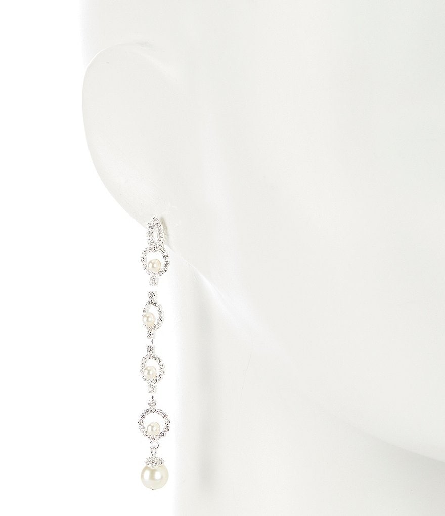 Cezanne Pearl Rings Linear Earrings
