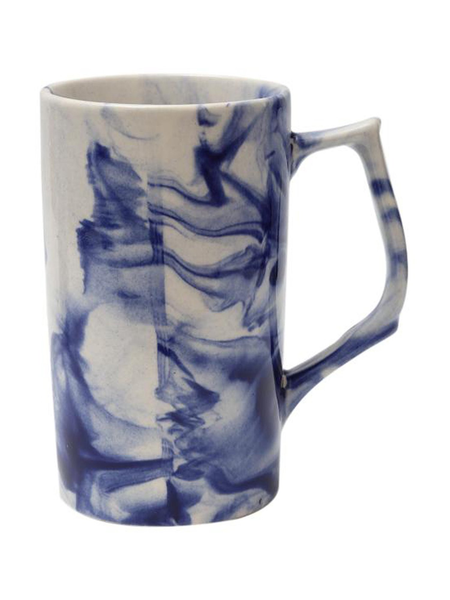 Unravel India Shades of Earth Multicolor Ceramic Beer Mug - Set of 2