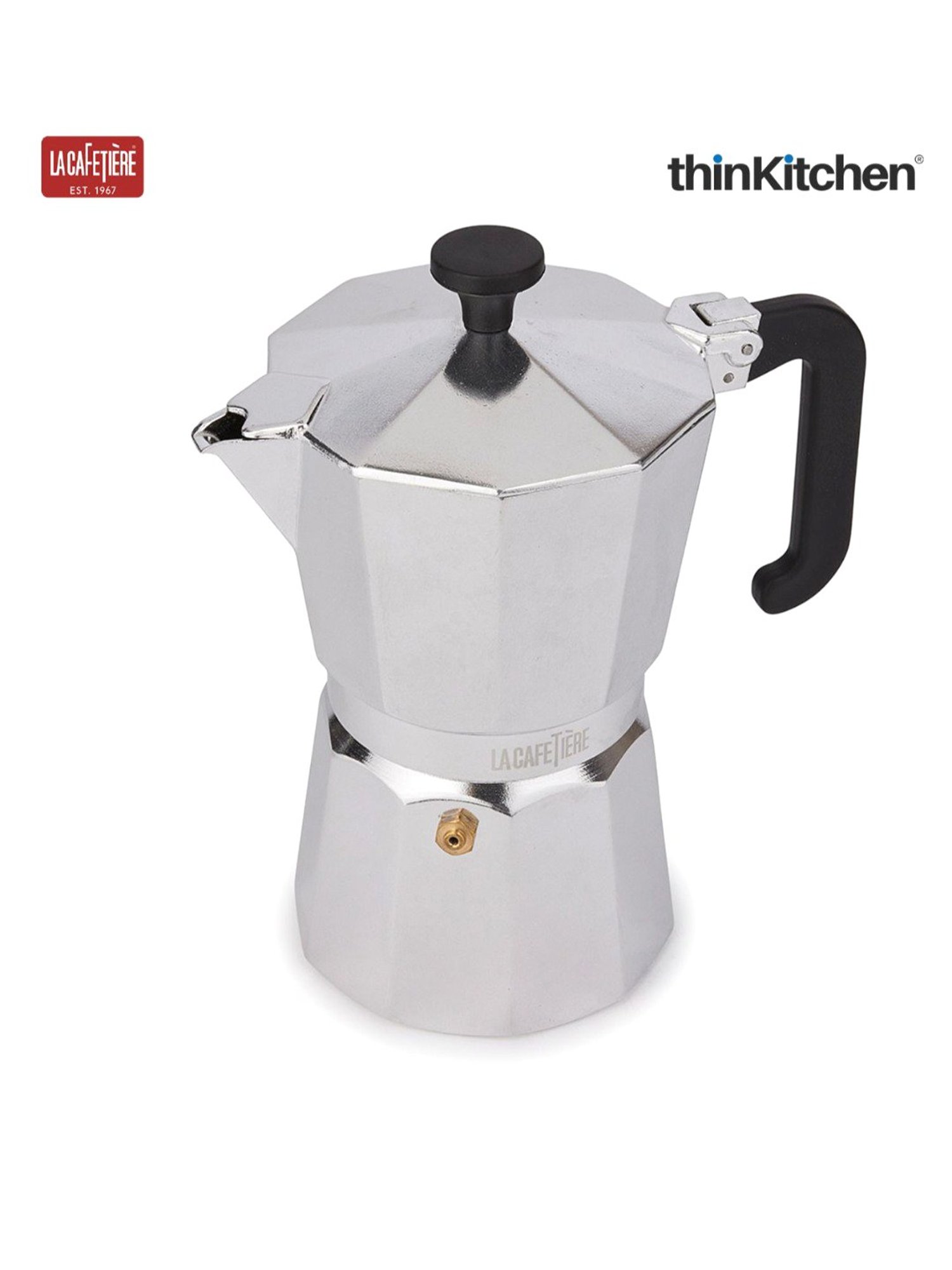 La Cafetiere Venice Silver Aluminium Espresso Maker