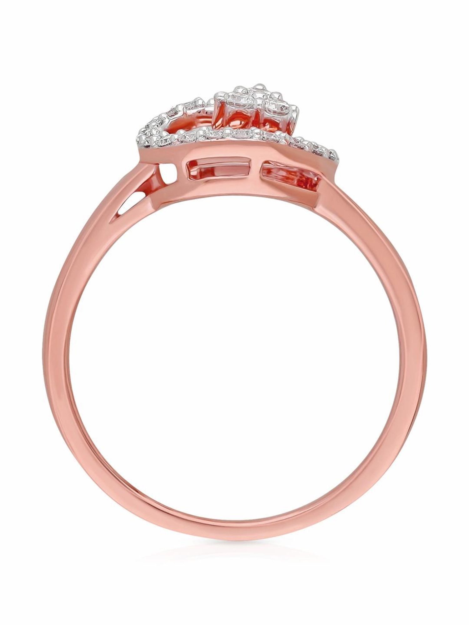 Mia By Tanishq Nature's Finest 14k Yellow Zigzag Treasures Gold Diamond Ring