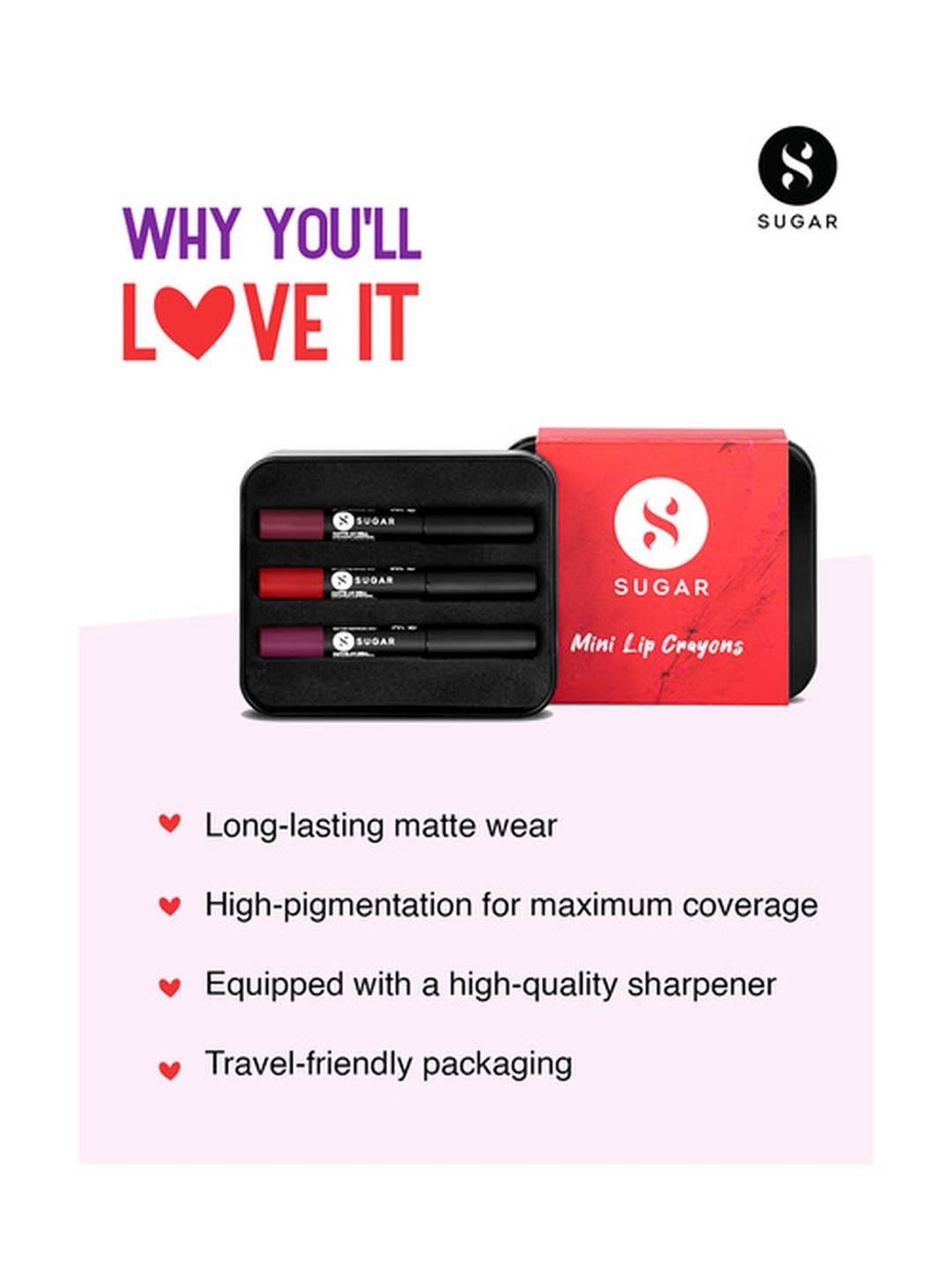 Sugar Cosmetics Matte As Hell Mini Sets - Bold