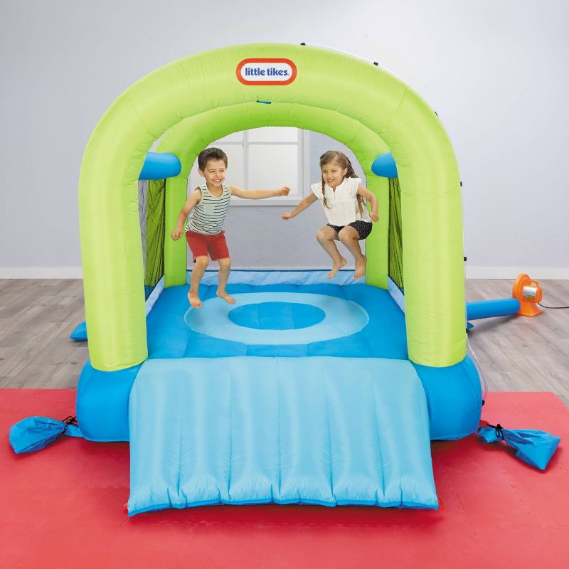 Costway Inflatable Water Slide Crab Dual Slide Bounce House Splash Pool W/ 950W Blower