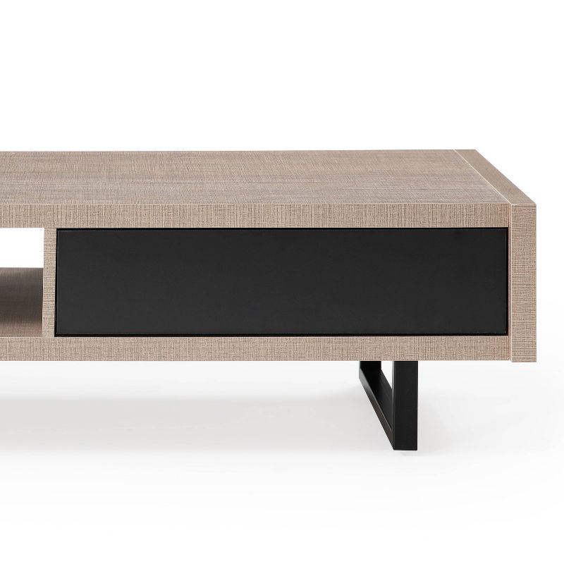 Ash Mid-Century Modern Living Room Coffee Table Tan - AC Pacific