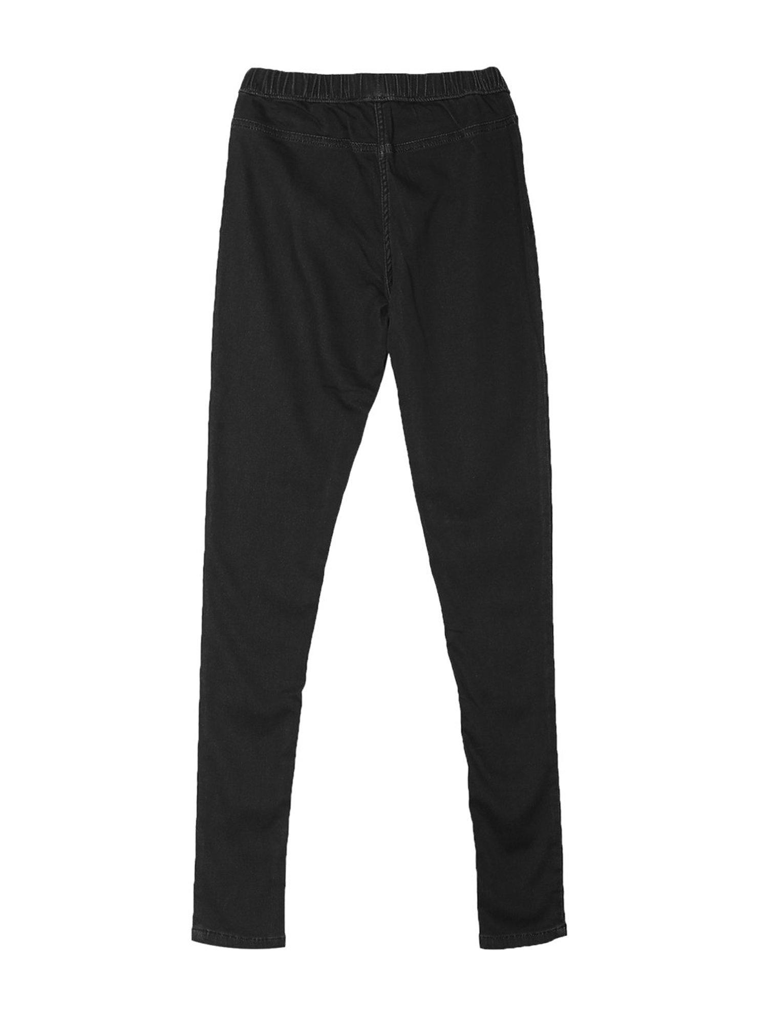 U.S. Polo Assn. Girls Black Printed Jeggings
