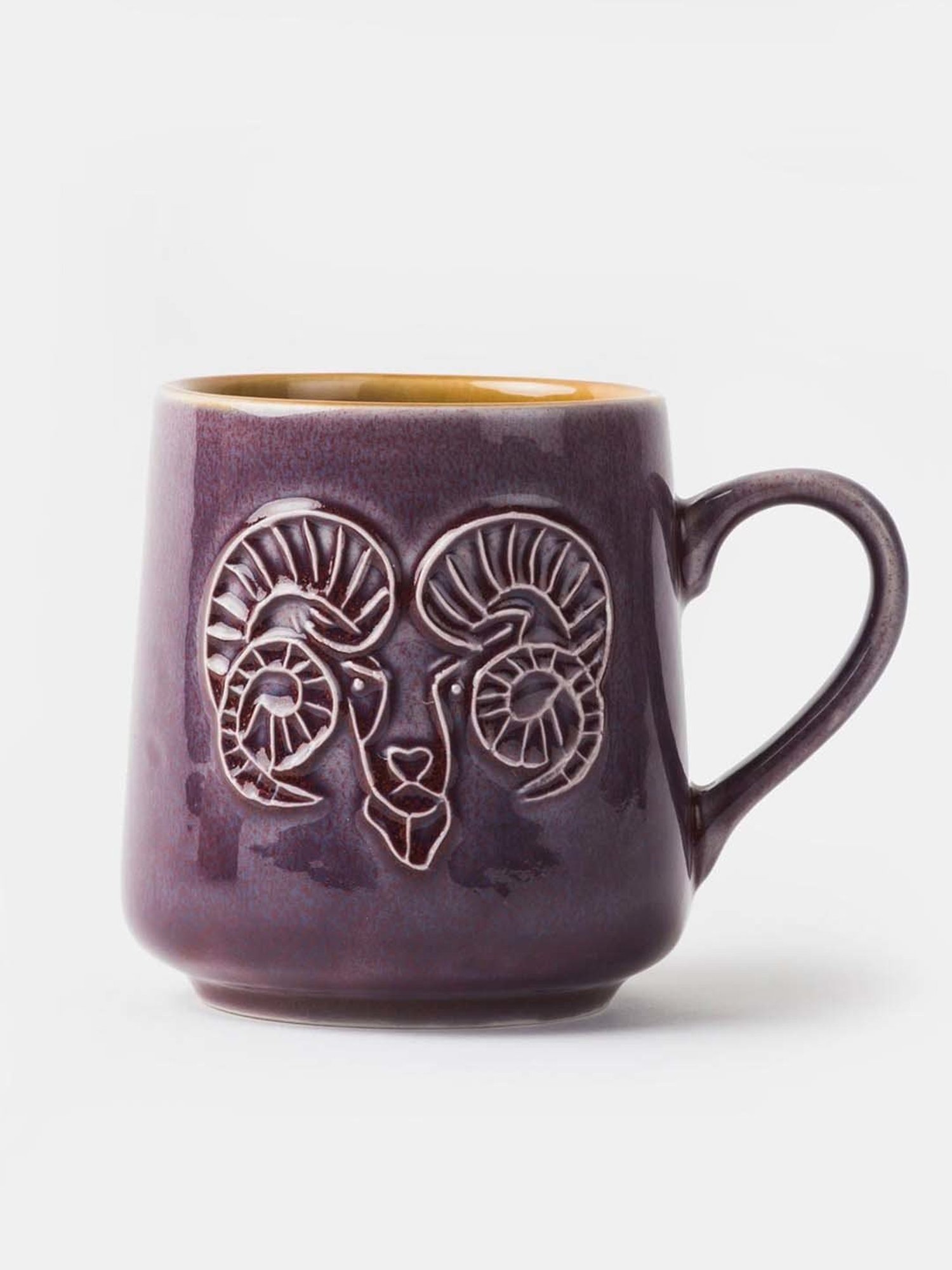 Fabindia Rashi Purple Ceramic Aries Coffee Mug (330 ML)
