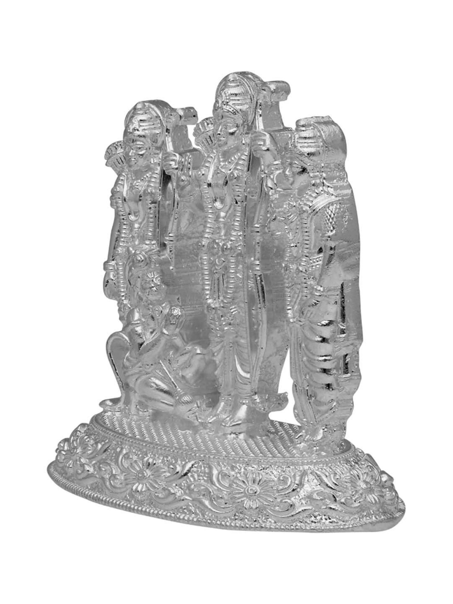 Sri Jagdamba Pearls 0.8 Silver Ram Lakshman Sita Idol