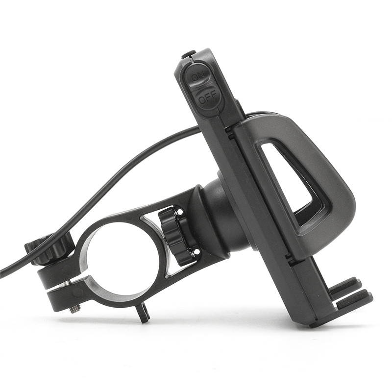 Universal Motorcycle MTB Bike Handlebar Water-proof USB Charging Mount Phone Holder for Cell Phone