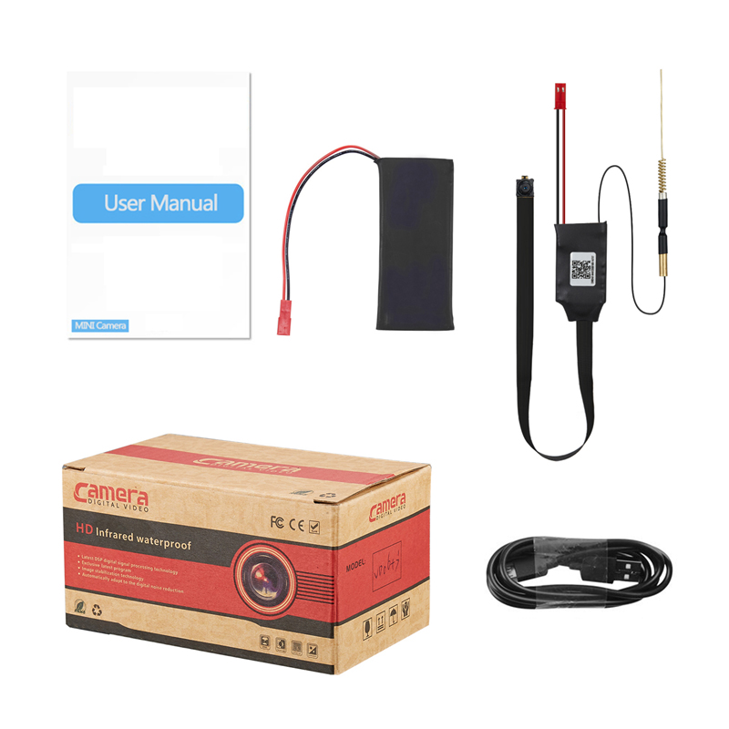 V4-A Mini WIFI Camera Small Module Camera Board Wireless HD 4K 1080P  Covert Home Monitoring Security Surveillance Cams with Cell Phone App For Android or IOS