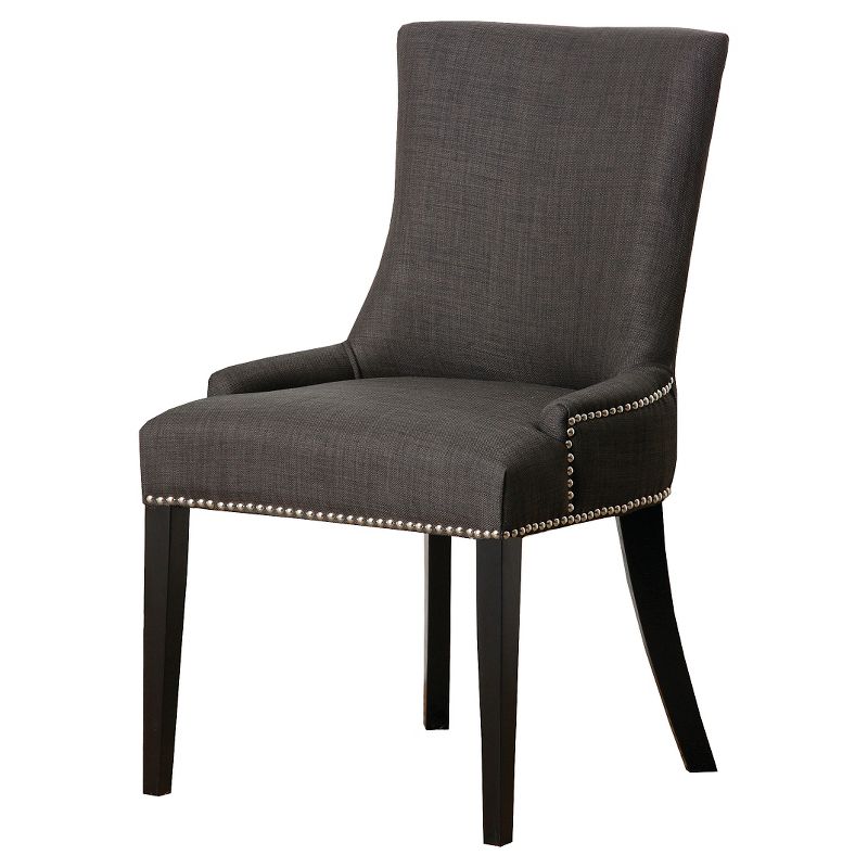 Maggie Fabric Nailhead Trim Dining Chair Gray - Abbyson Living