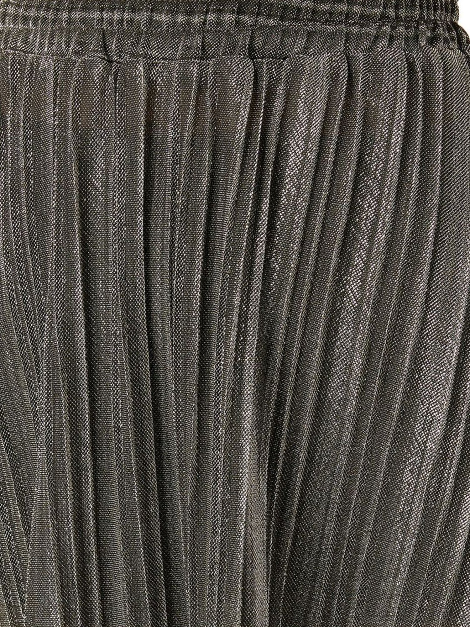 Anvi Be Yourself Silver Striped A-Line Skirt