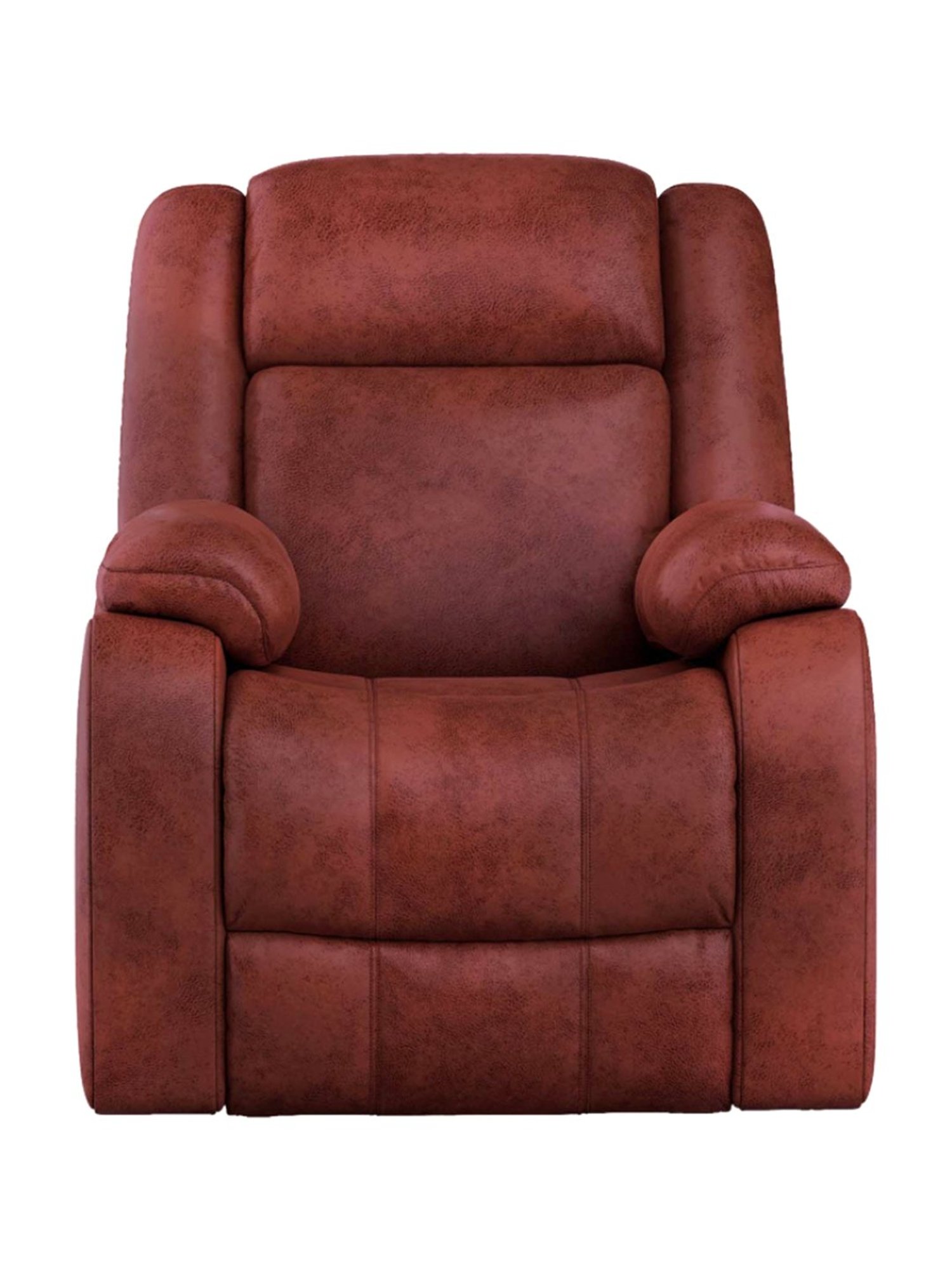 Duroflex Avalon Red Wood 1 Seater Recliner Sofa