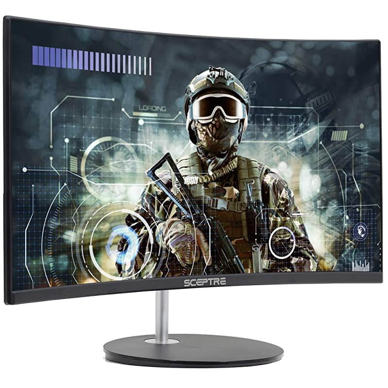 24" Curved 75Hz Gaming LED Monitor Full HD 1080P HDMI VGA Speakers, VESA Wall Mount Ready Metal Black 2019 (C248W-1920RN)