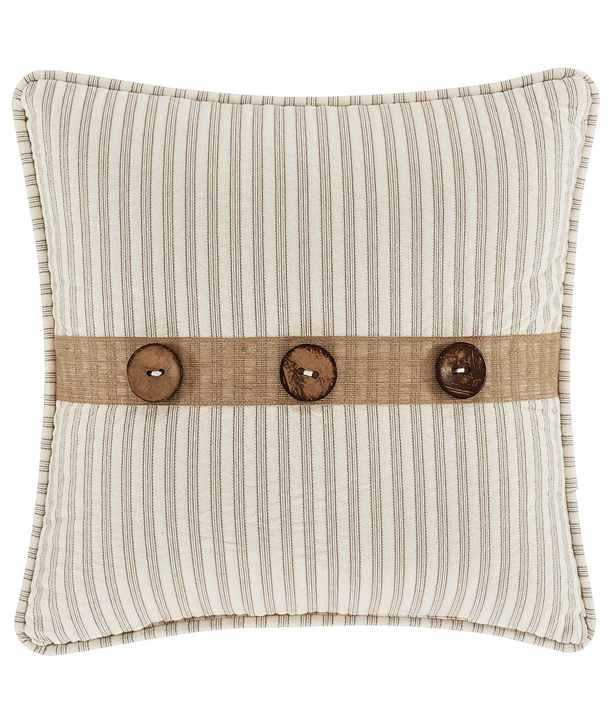 J. Queen New York Palm Beach Striped Square Pillow