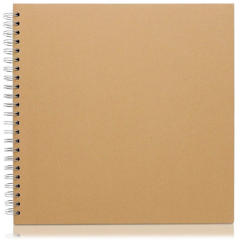 Paper Junkie Hardcover Kraft Blank Page Scrapbook Photo Album, 40 Sheets, 12 X 12 inches
