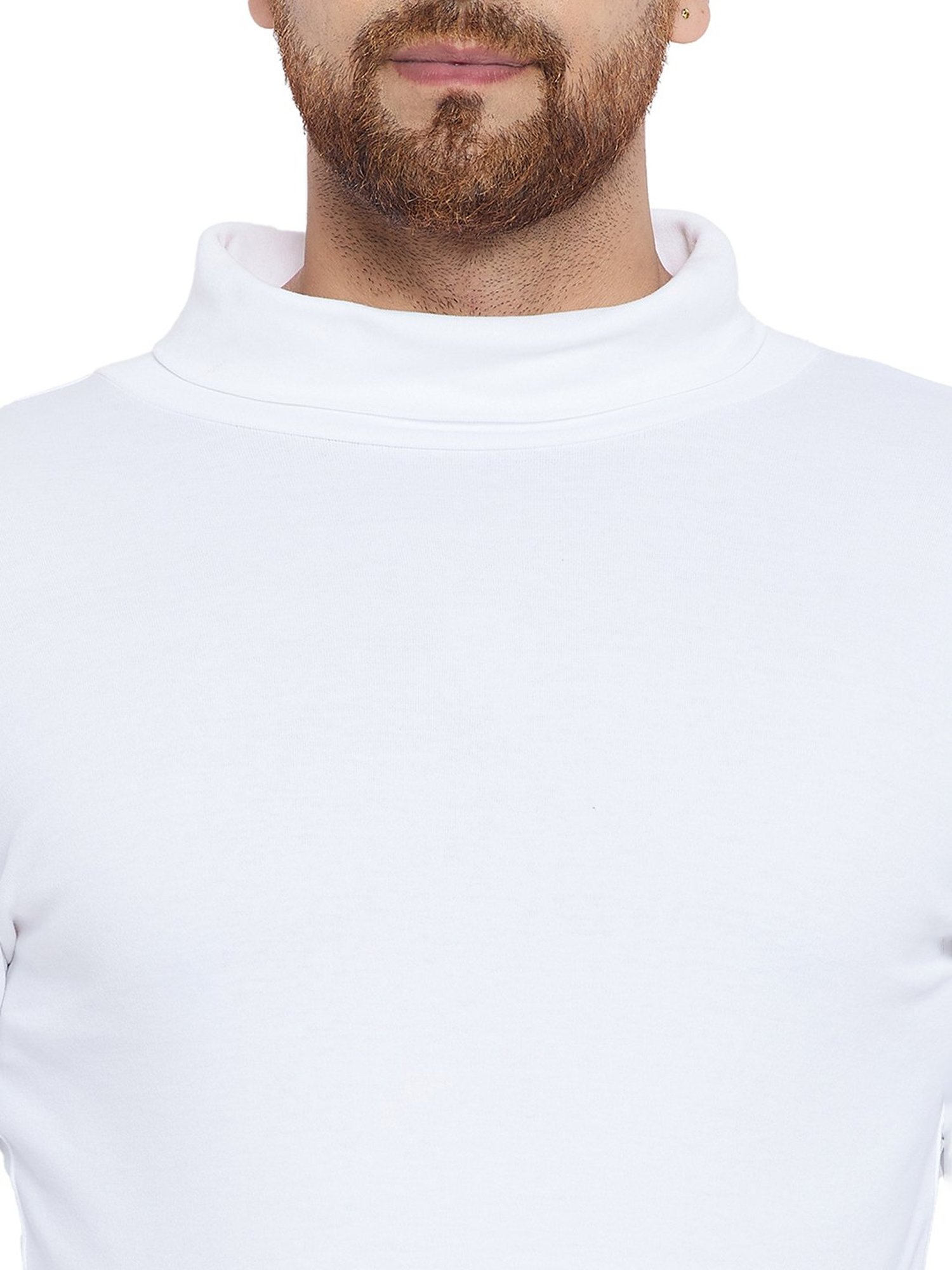Hypernation White High Neck T-Shirt