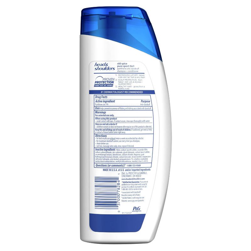 Head & Shoulders Old Spice Pure Sport Dandruff 2 in 1 Shampoo + Conditioner - 21.9 fl oz