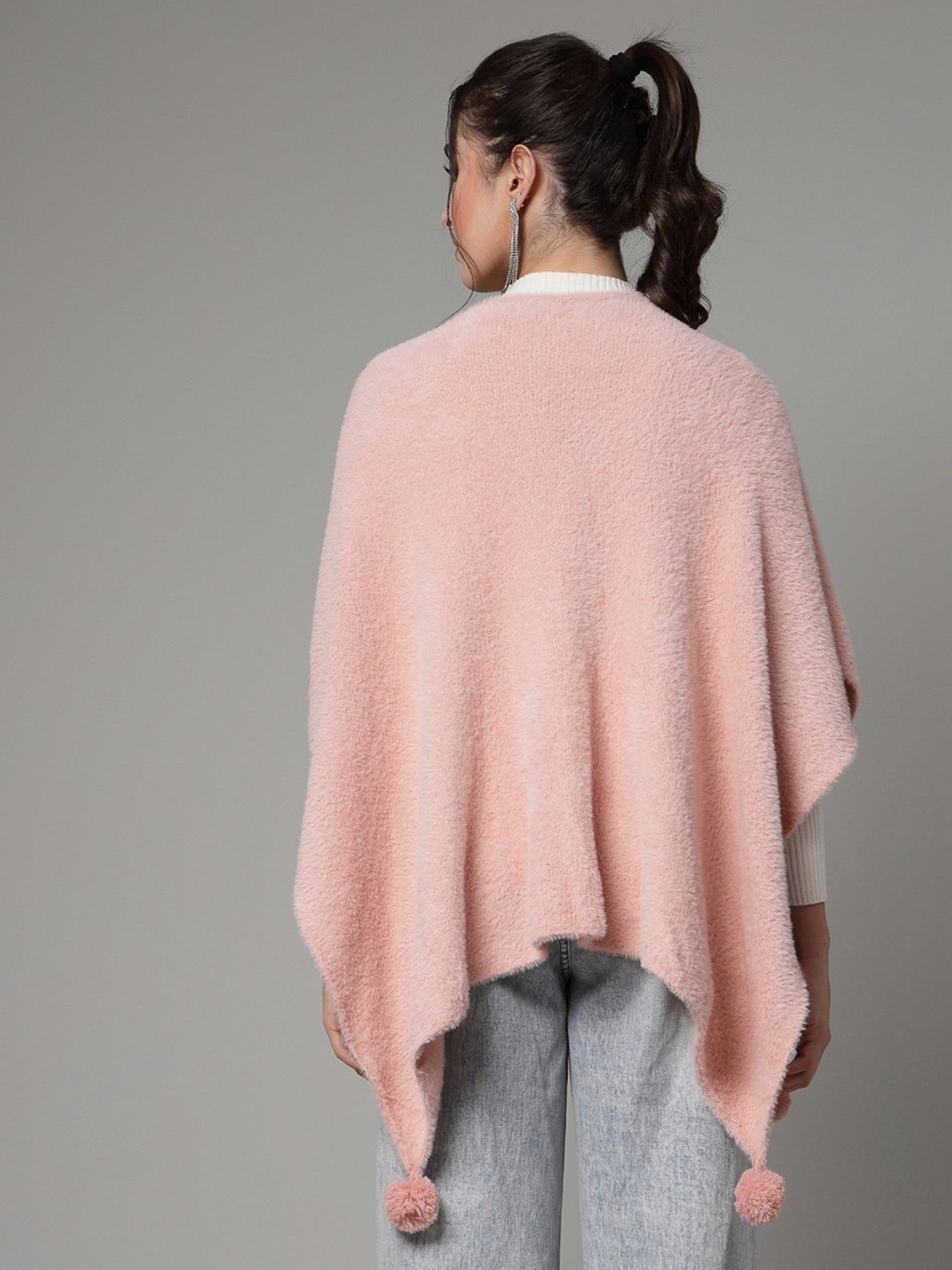 Mafadeny Peach Poncho
