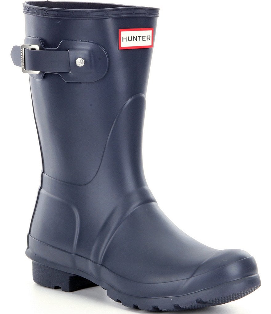 Hunter Women's Original Short Matte Buckle Strap Rain Boots
