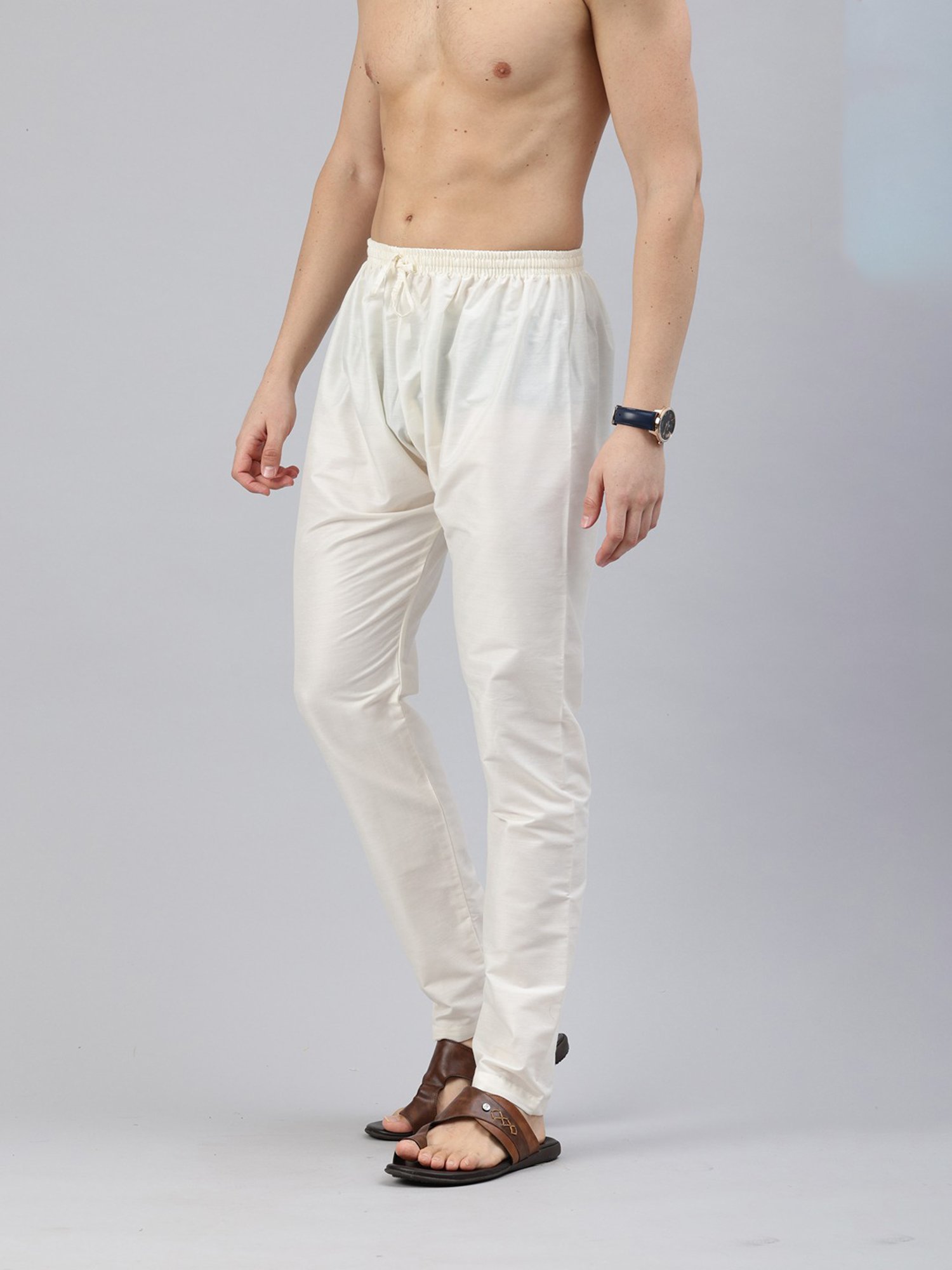 Manthan Cream Regular Fit Pyjamas
