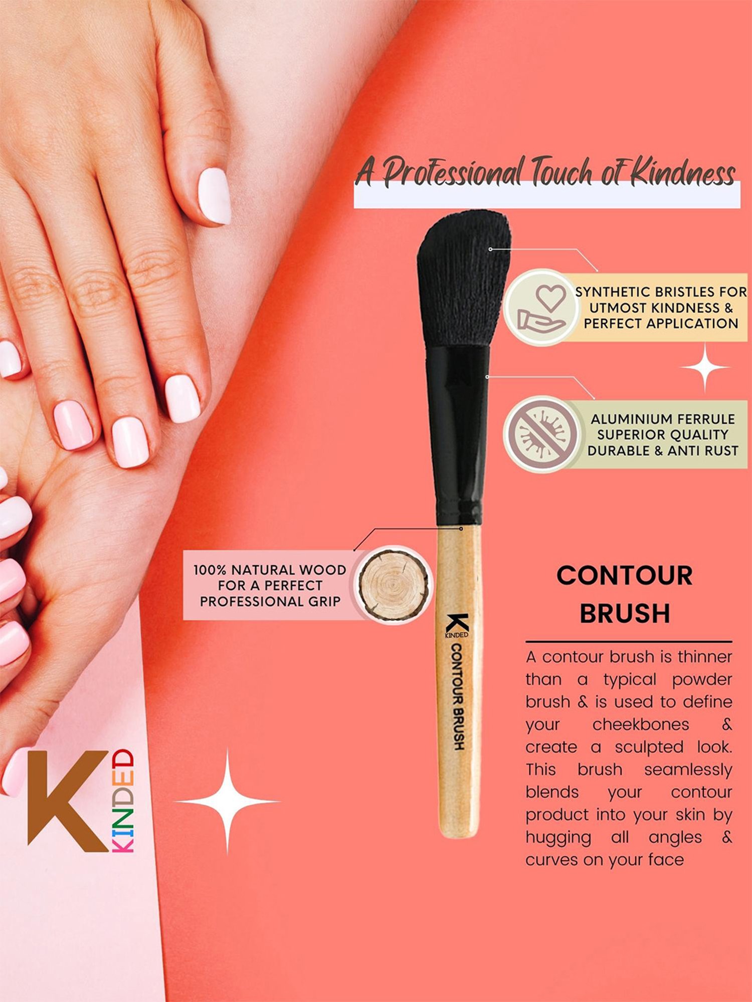 SWISS BEAUTY Highlighting and Lash Brush - Rose Gold