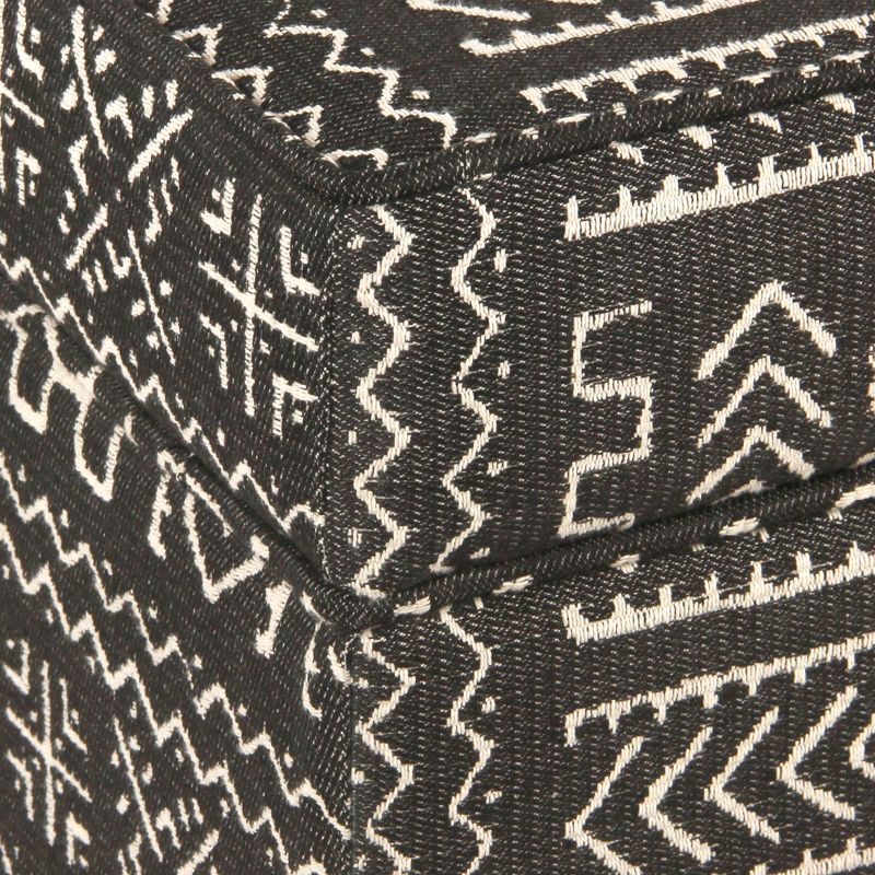 Square Storage Ottoman with Lift Off Top Onyx - HomePop