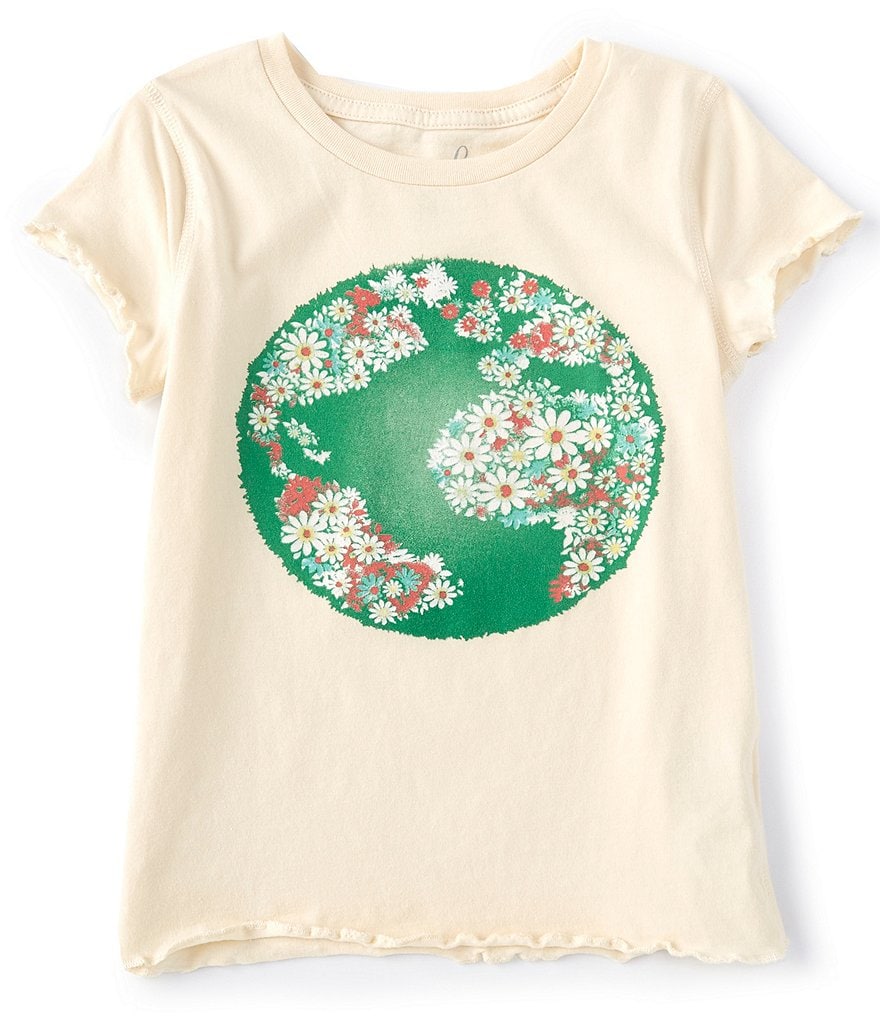 Peek Little/Big Girls 2T-12 Short-Sleeve Flowers Globe Tee