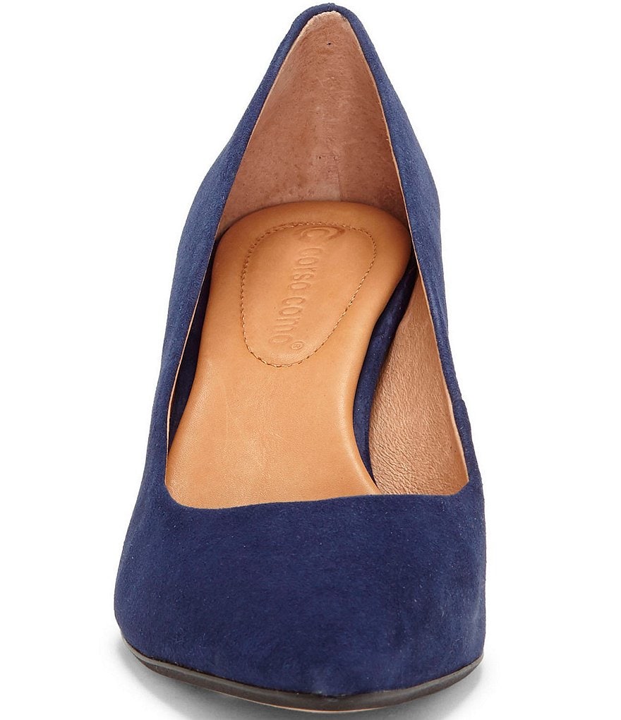 CC Corso Como Ryanna Water-Repellent Suede Block Heel Pumps
