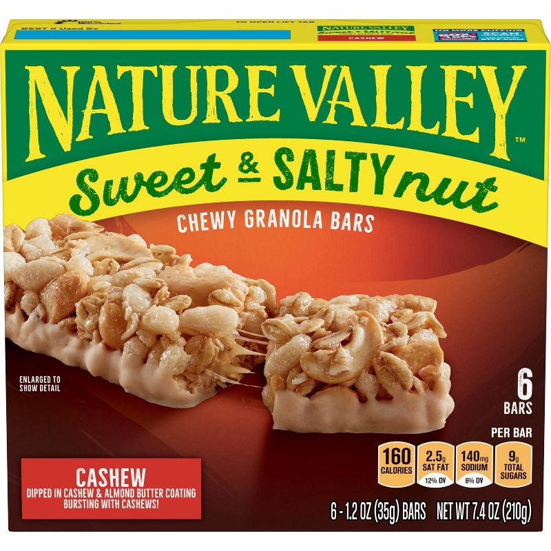 Nature Valley Sweet & Salty Nut Cashews Granola Bars - 6ct