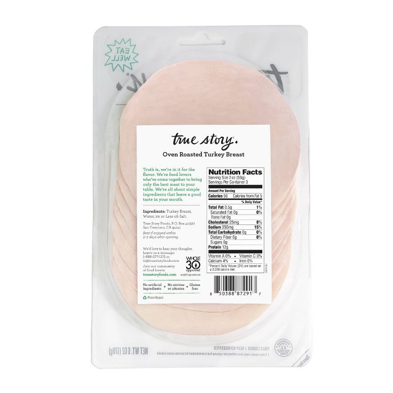 True Story Oven Roasted Turkey - 6oz