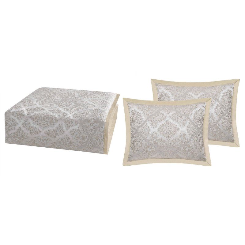 Charisma Paloma 4pc Queen Gold Duvet Set