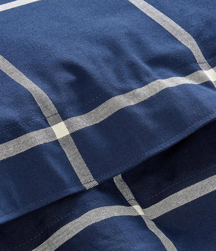 Ralph Lauren Modern Equestrian Windowpane Cotton & Cashmere Duvet Cover
