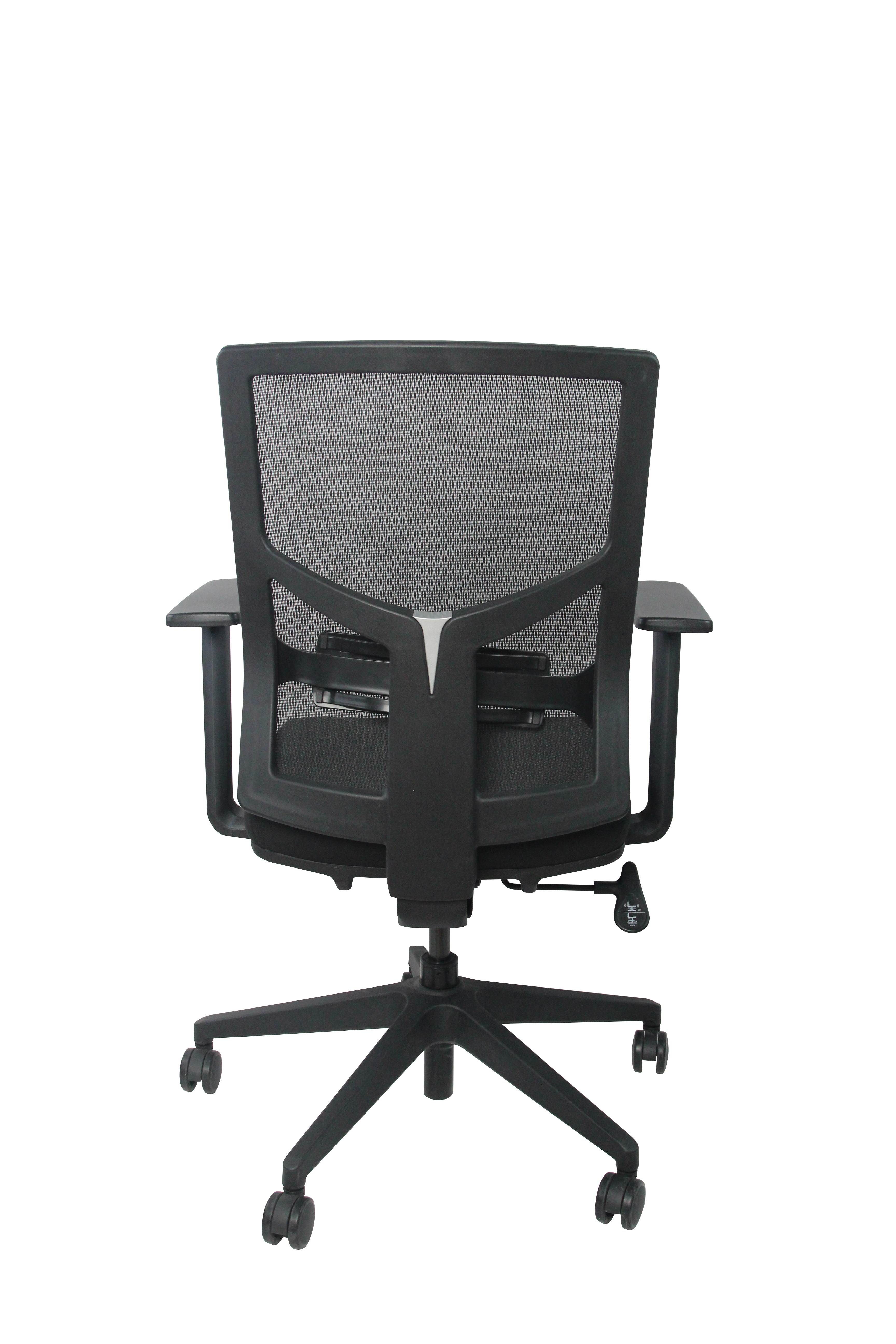 FOH Office Mesh Chair, Ergonomic Desk Chair with Armrest (Black)