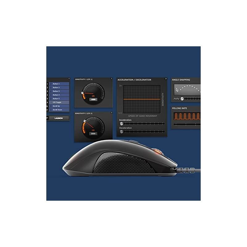 Rival 110 Gaming Mouse 7200 CPI TrueMove1 Optical Sensor Lightweight Design RGB Lighting