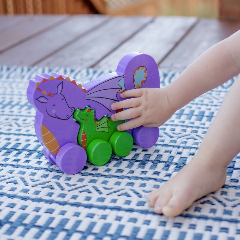 Big and Little Dragon Push and Pull Toy