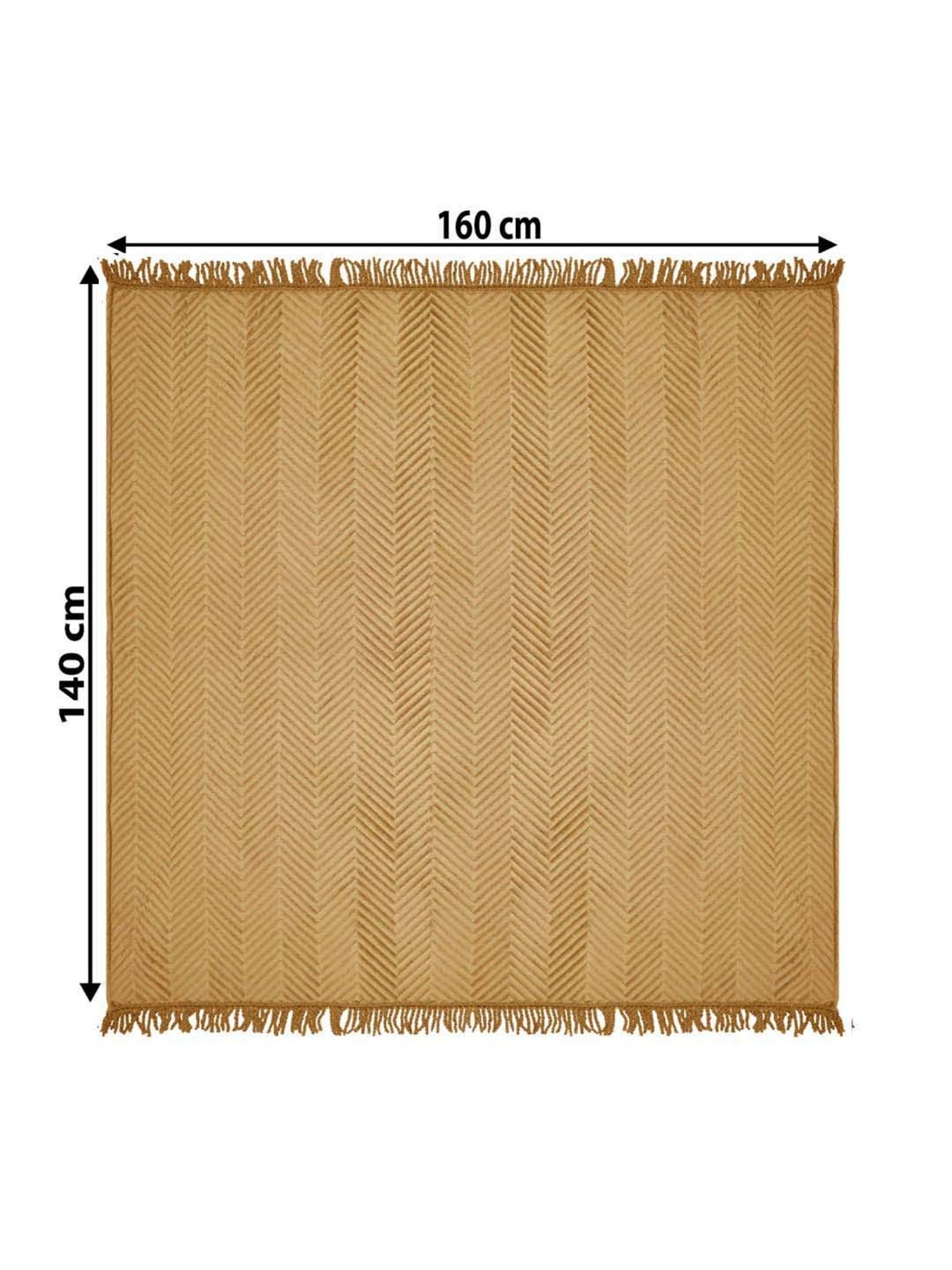 Saral Home Easy Living Gold Velvet Sofa Throw