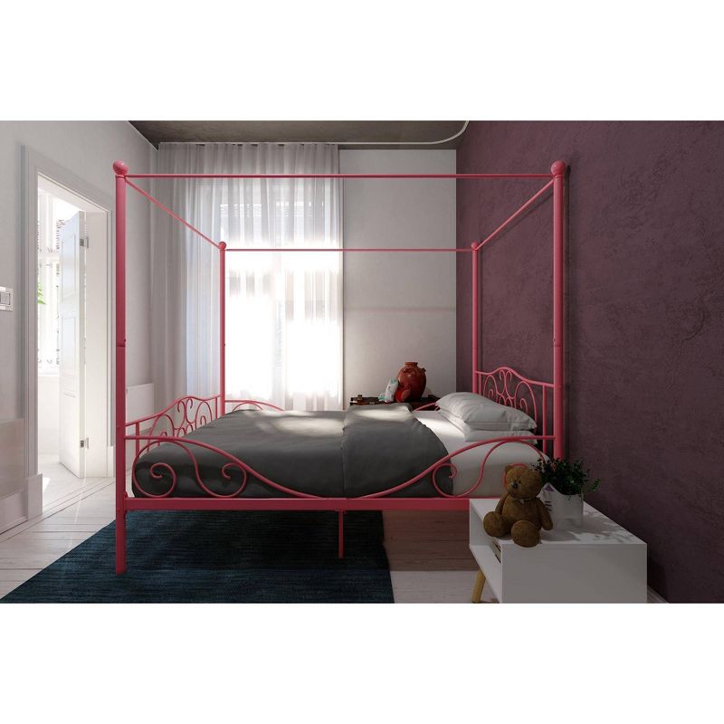 Full Clara Metal Bed Pink - Room & Joy