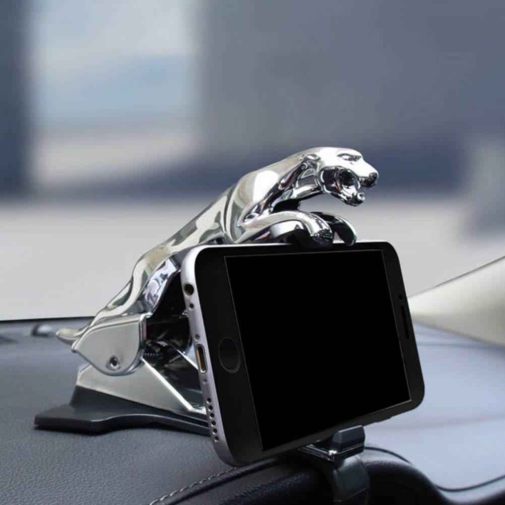 1pc Phone Holder Dashboard Phone Holding Rack Car Leopard Shape Ornament