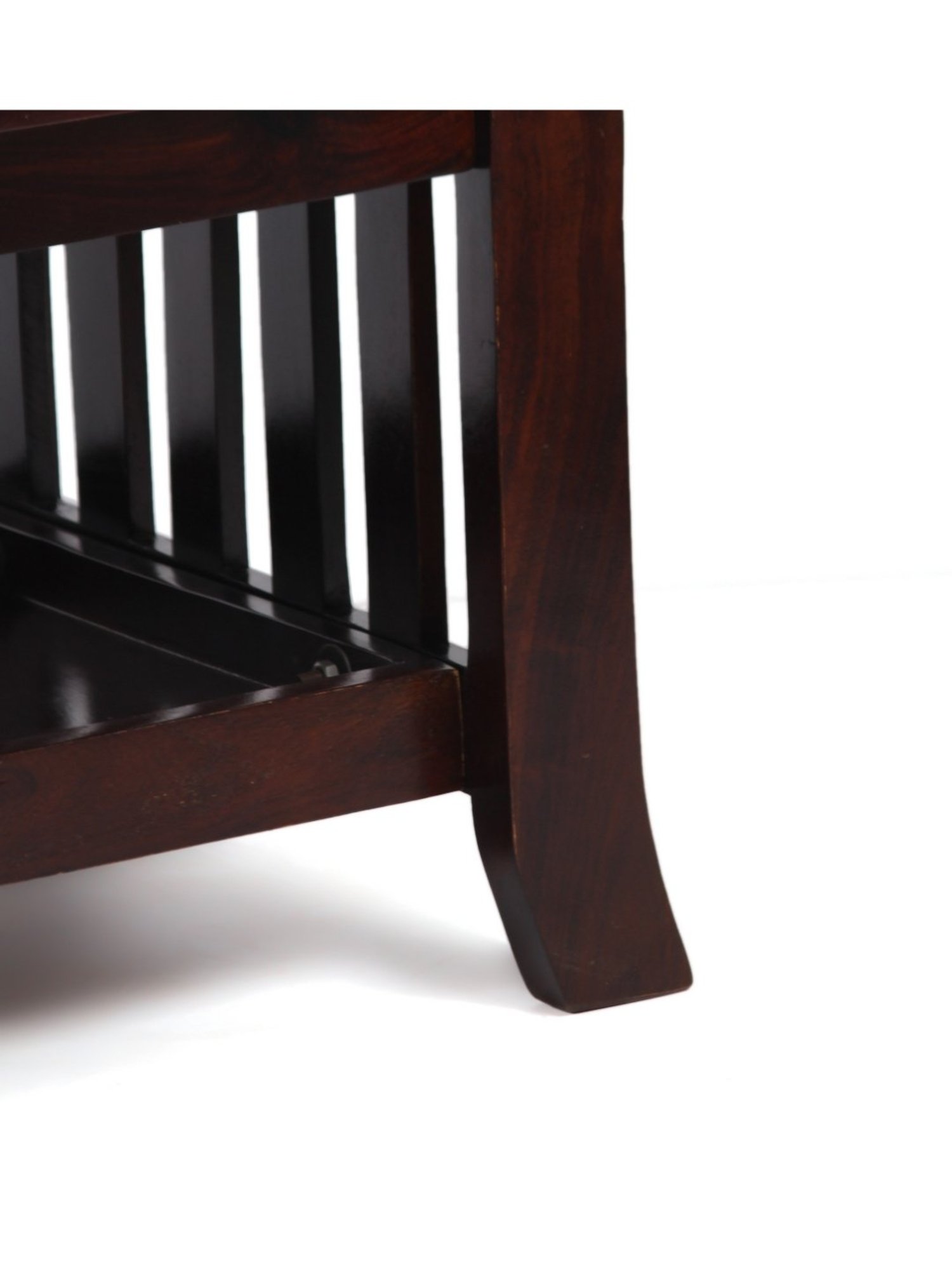 Ikiriya Blairs Dark Brown Wood Coffee Table for Living Room Dark Walnut Finish