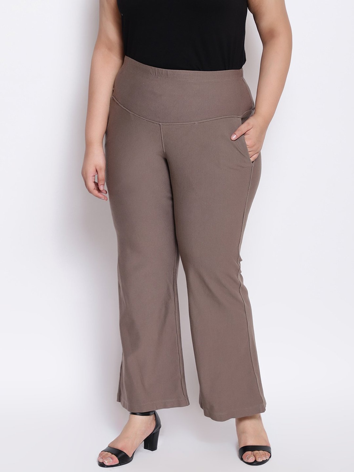 Amydus Brown Mid Rise Pants