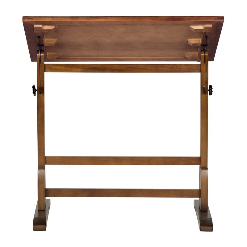 Studio Design 42 Inch Vintage Drawing Drafting Wood Table Craft Desk, Rustic Oak