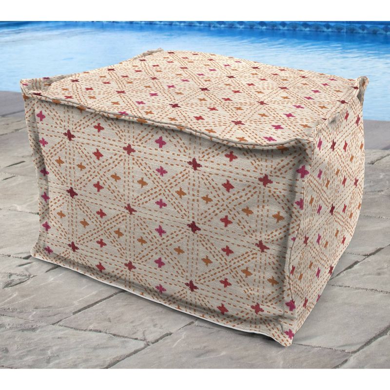 Outdoor Ottoman Seat Cushion Glenville Sunset - Jordan Manufacturing