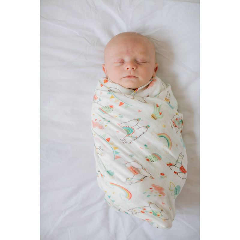 Loulou Lollipop Muslin Swaddle Blanket - Llama