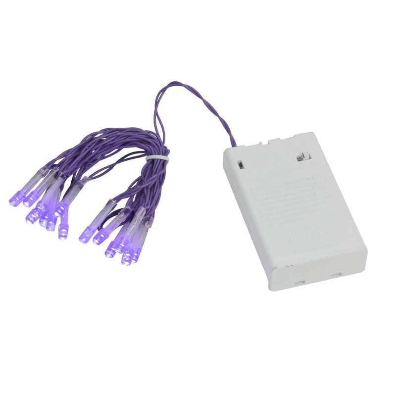 Brite Star 15ct Battery Operated Micro LED Christmas Lights Purple - 4.8' Purple Wire