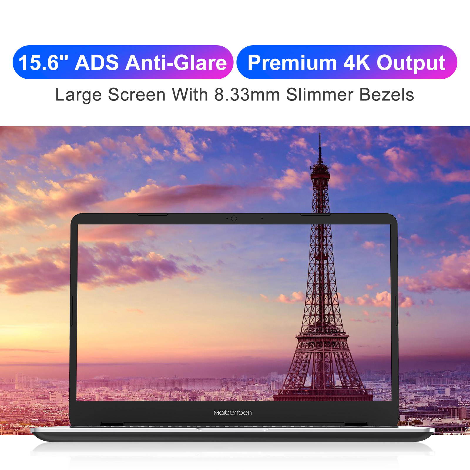 [Local Warranty] MAIBENBEN Laptop MaiBook M543 Ryzen 5 Laptops 15.6" ADS Screen 7nm AMD Ryzen 5 4500U AMD Radeon Graphics 8G DDR4 RAM 512 GB PCI-E SSD+HDD Genuine Windows 10 R5 Notebook Computer