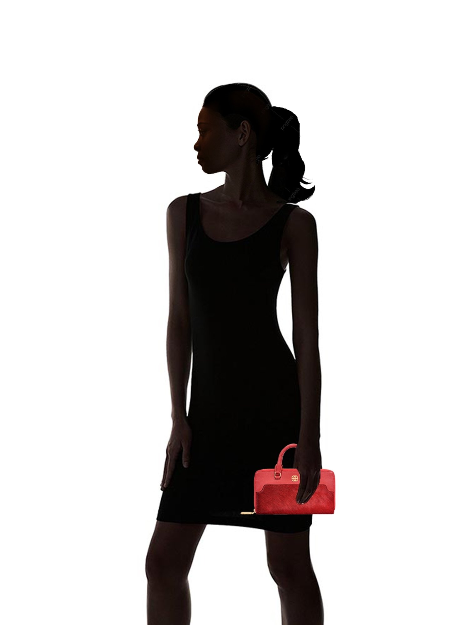 Eske Lisette Red Color Block Zip Around Wallet for Women