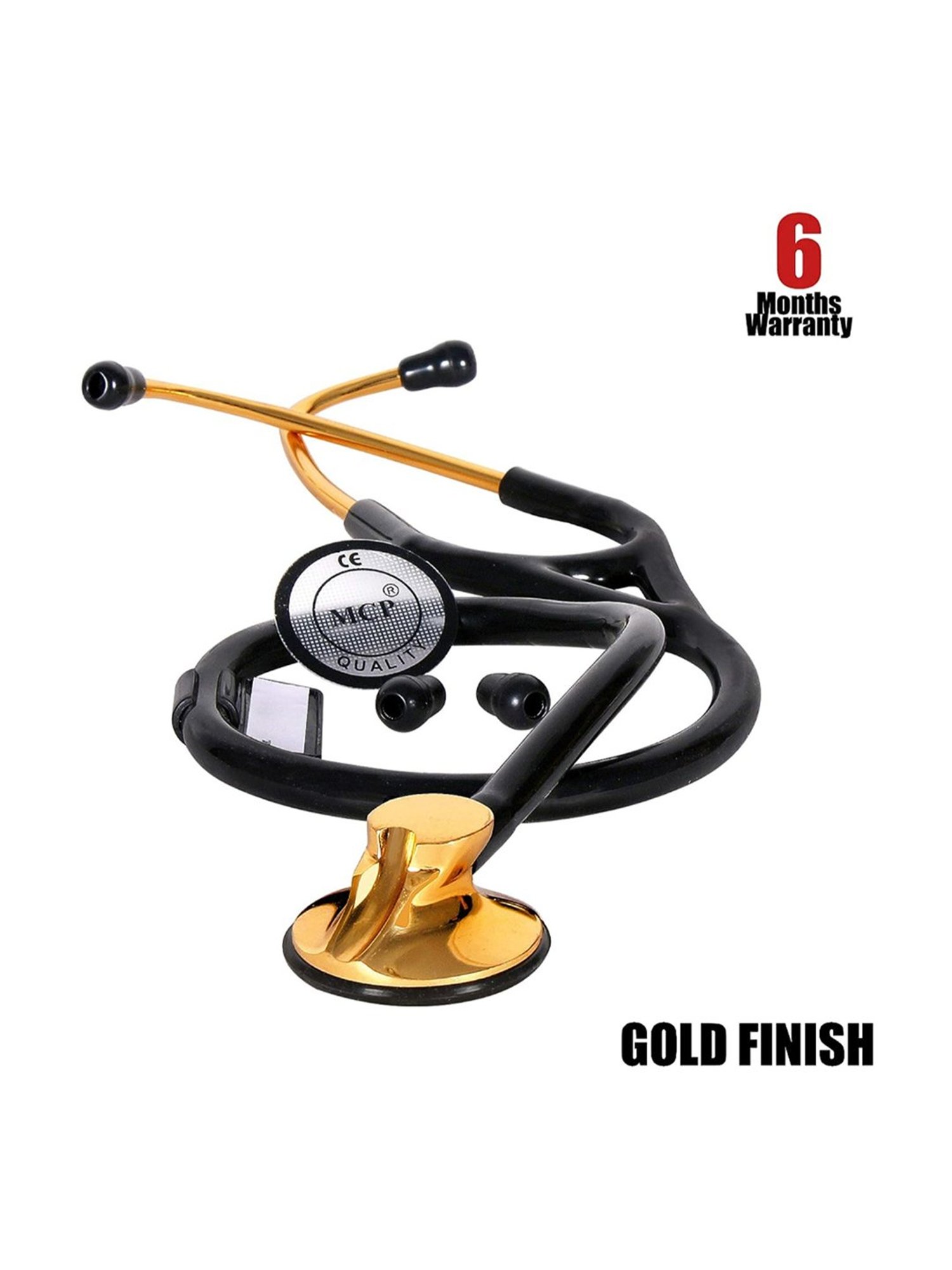 MCP Premium Gold plated Single Head Stethoscope (Gold/Black)